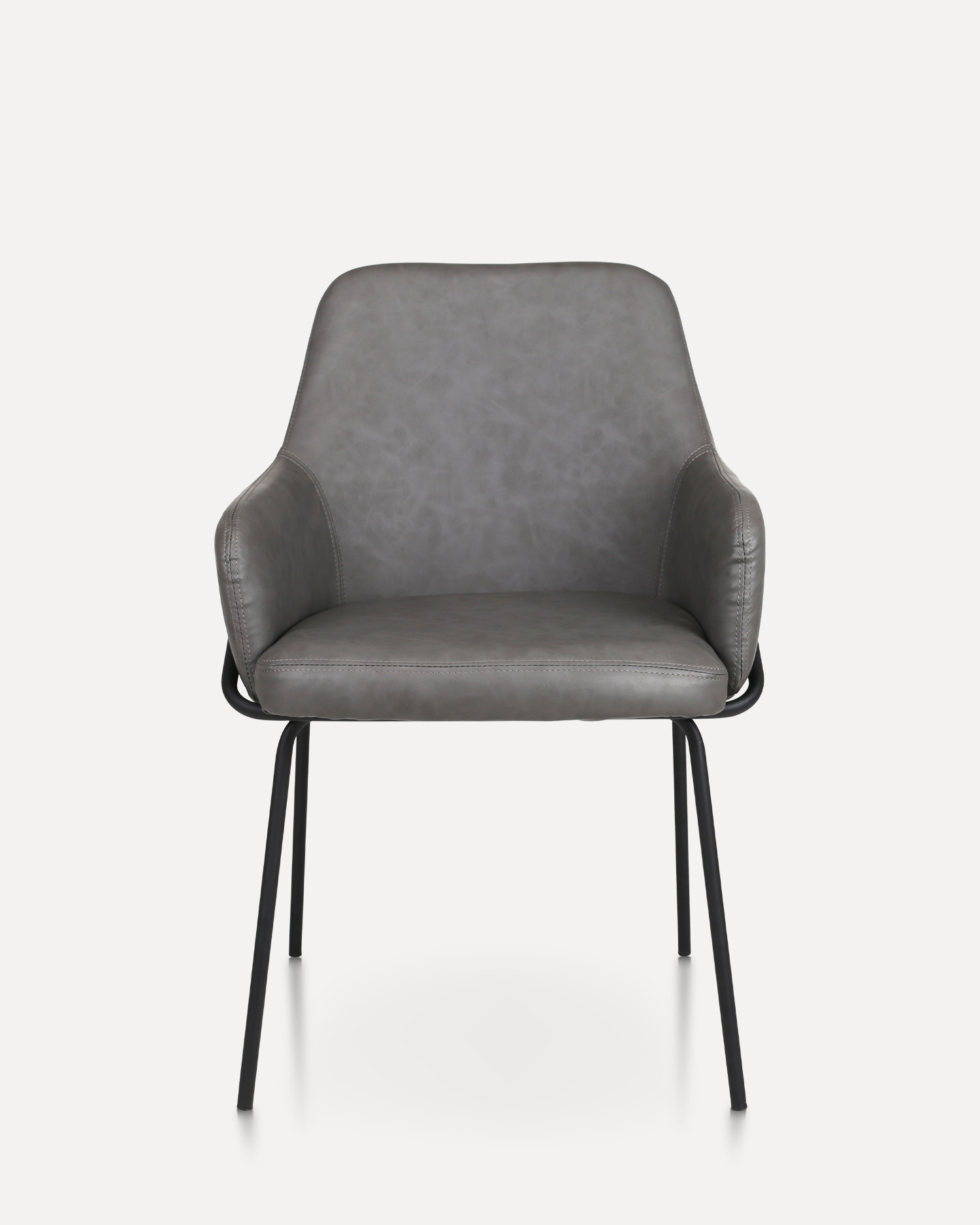 Kerusi makan kulit dengan lengan Kerusi makan kulit dengan lengan