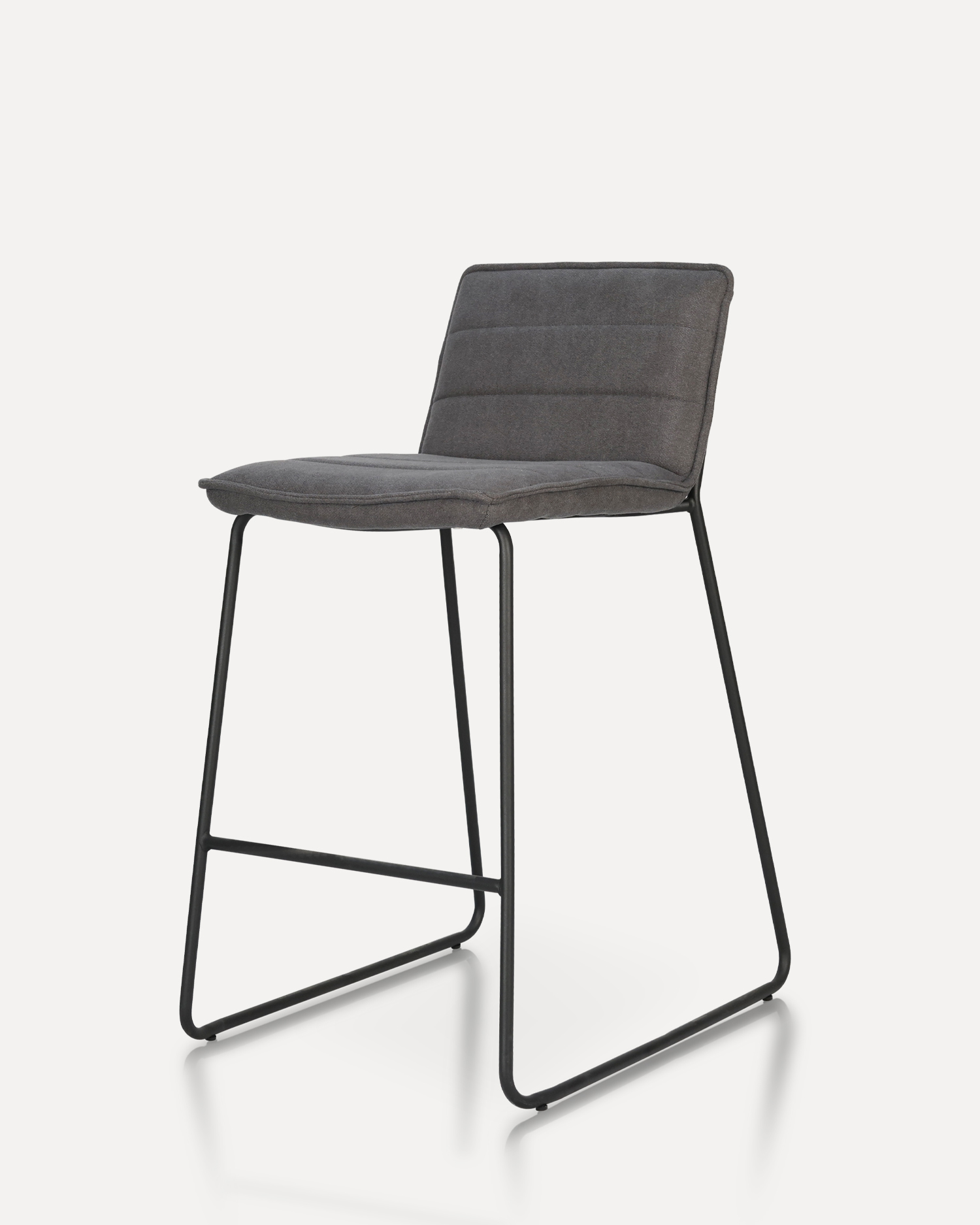 Barstool Grey Upholstered