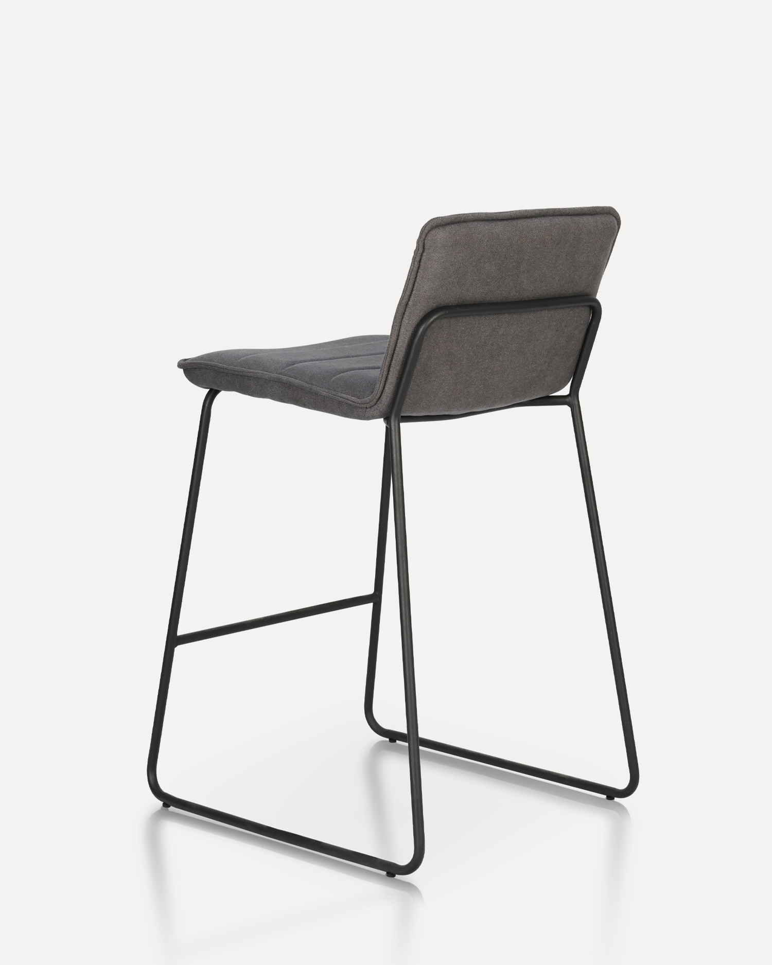 Barstool Grey Upholstered Barstool Grey Upholstered
