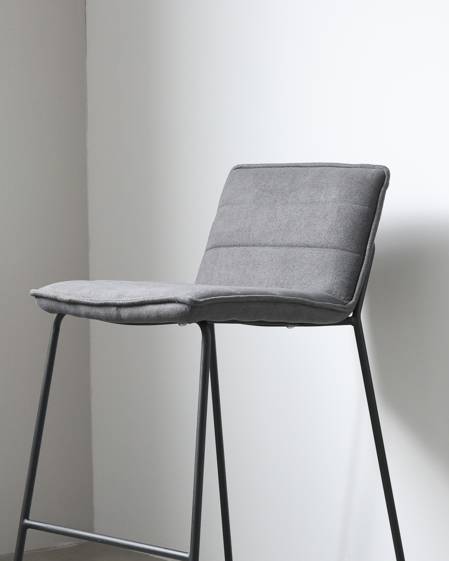 Barstool Grey Upholstered Barstool Grey Upholstered