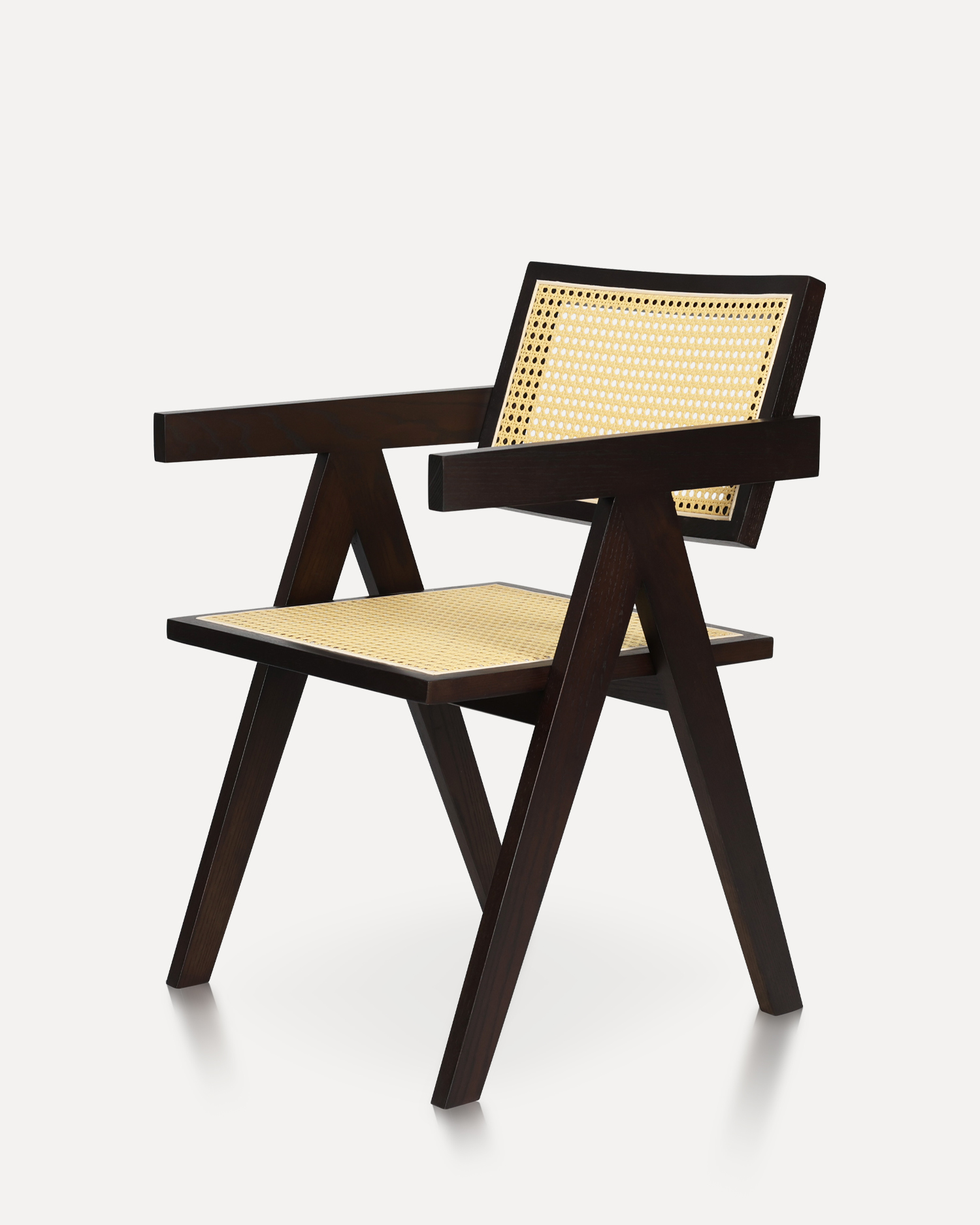 Kerusi makan kayu rotan minimalis Kerusi makan kayu rotan minimalis