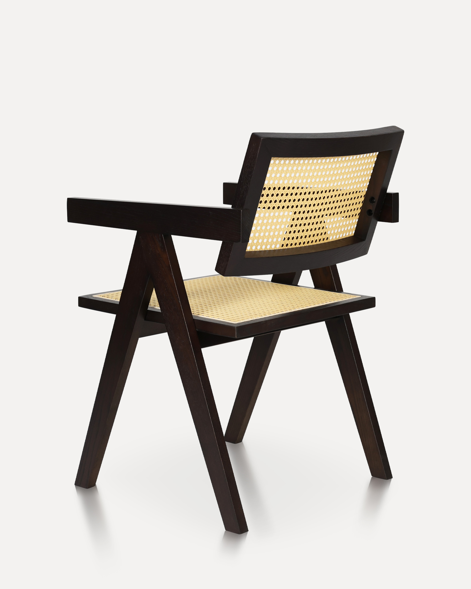 Kerusi makan kayu rotan minimalis Kerusi makan kayu rotan minimalis