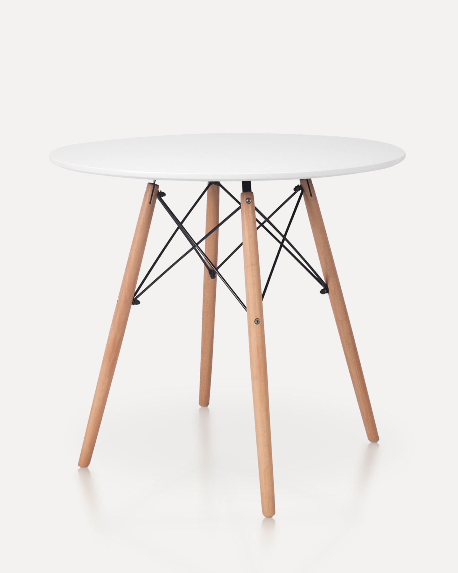 Meja makan kayu bulat nordik Meja makan kayu bulat nordik