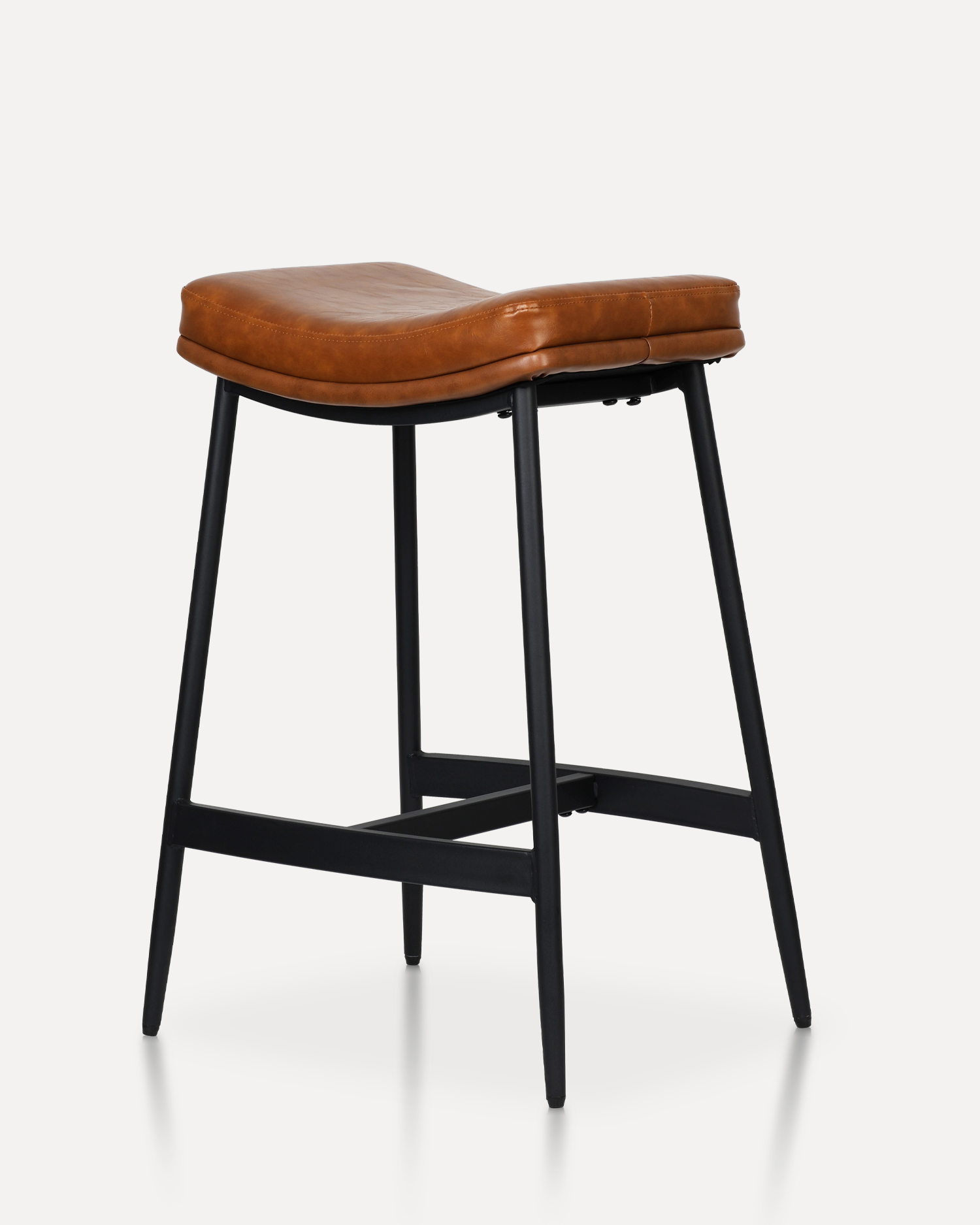 Barstool kulit coklat